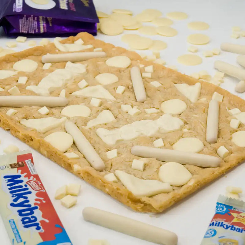 White Chocolate Overload Cookie Slab Cookies & Cones
