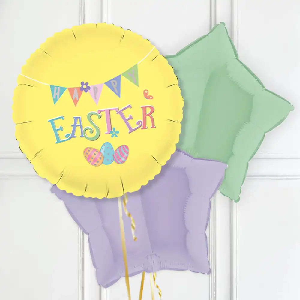 Yellow Happy Easter Pastel Balloon Bunch Mother's Day