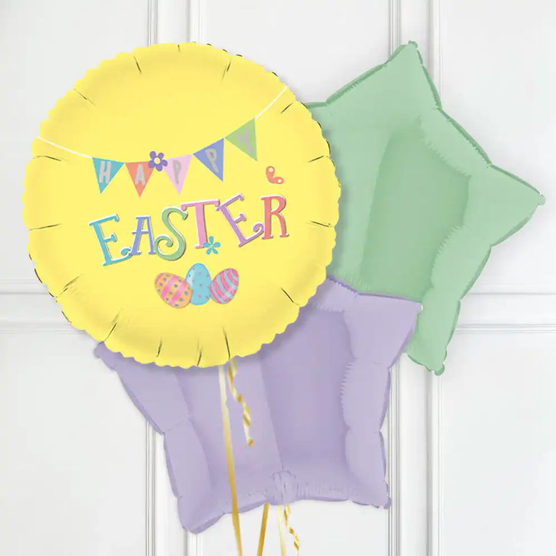 Yellow Happy Easter Pastel Balloon Bunch Mother's Day