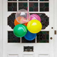 Rainbow 'Happy Birthday' Latex Balloons (x5) General Party