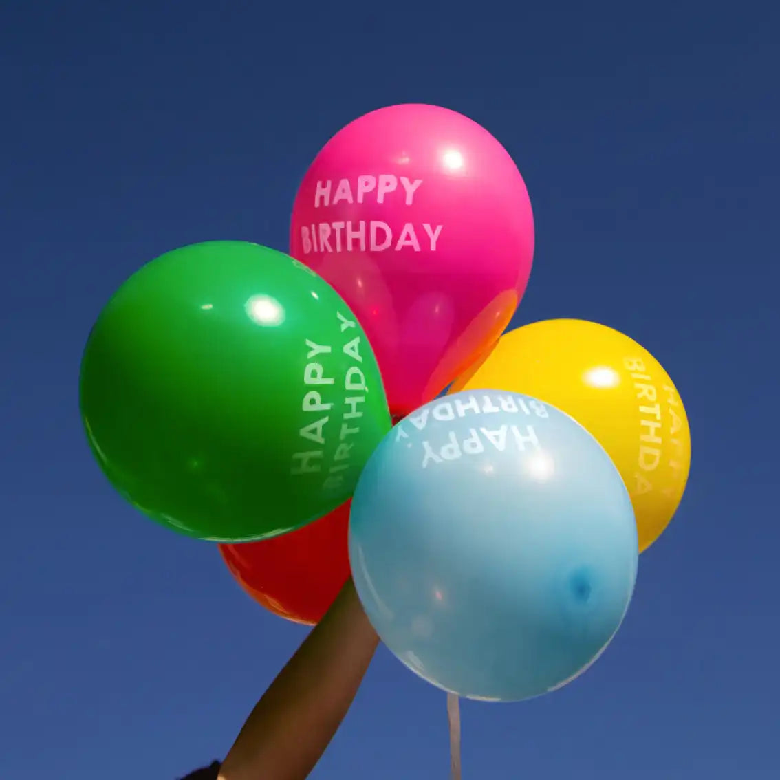 Rainbow 'Happy Birthday' Latex Balloons (x5) General Party