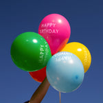 Rainbow 'Happy Birthday' Latex Balloons (x5)