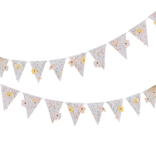 Pink Floral Flag Bunting (5m)