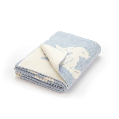 Personalised Jellycat Bashful Blue Bunny Blanket