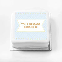 Personalised Message Gift Cake – Blue Pastel Message only Personalised Gift Cake