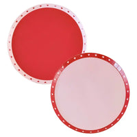 Red & Pink Heart Print Party Plates (x8) Valentine's Day