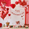 Red & Pink Heart Print Party Plates (x8) Valentine's Day