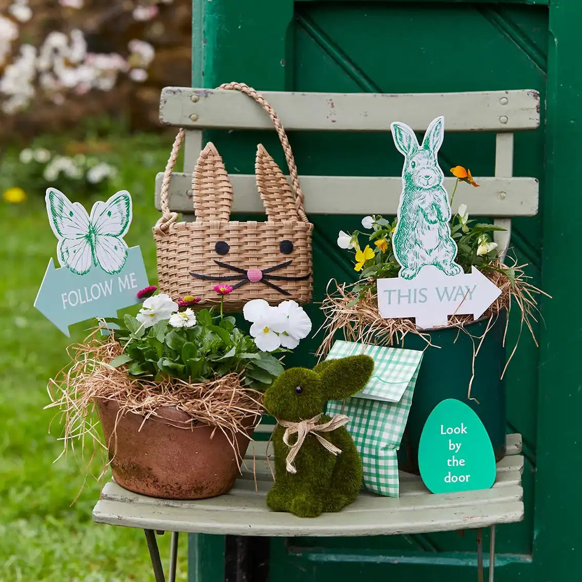 Recycled Paper Bunny Shaped Basket Easter