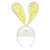 Reusable Bunny Ears Yellow Gingham Headband Easter