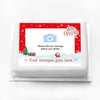 Personalised Photo Cake - Traditional Christmas Photo & Message Large (up to 20 small portions) Christmas 2024