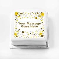 Personalised Message Gift Cake – Metallics Confetti Message Only Personalised Gift Cake