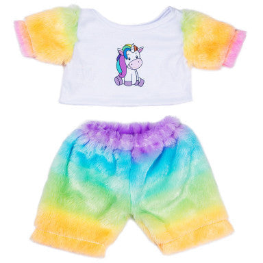 Cosy Pyjamas Rainbow Unicorn PJ Teddy Bear Outfit