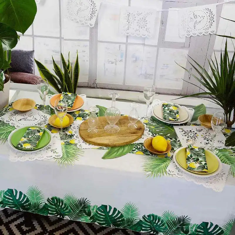Palm Leaf Paper Table Cover Summer