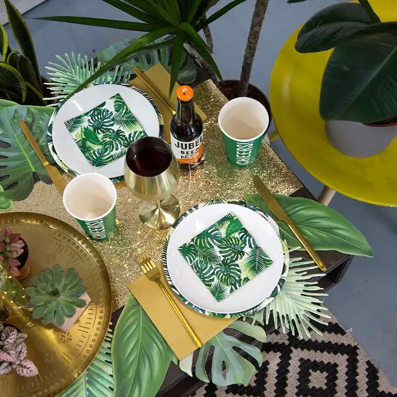 Palm Leaf Cocktail Party Napkins (x20) Summer