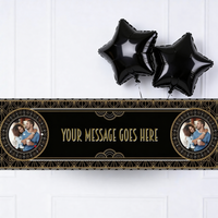 Hollywood Style Personalised Party Banner Yes Add 2 Star balloons Personalised Banner
