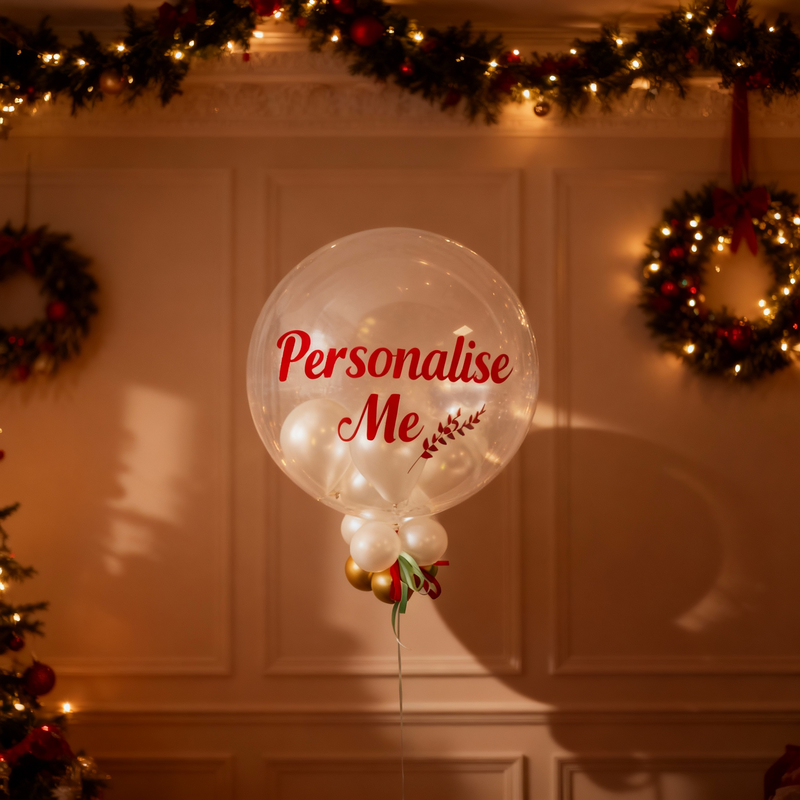 Personalised Christmas Bubble Balloon Personalised Balloons