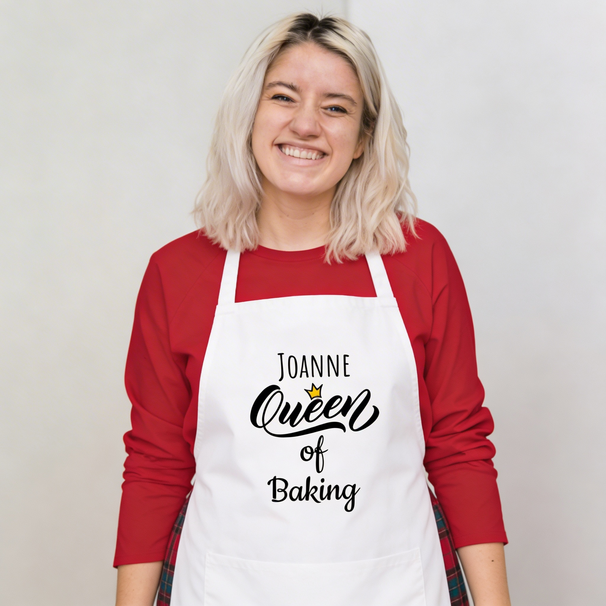 Personalised Adult Queen of Baking Apron Monster Parties