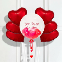 Personalised Heart Filled Bubble Balloon in a Box – Confetti Personalised Balloons