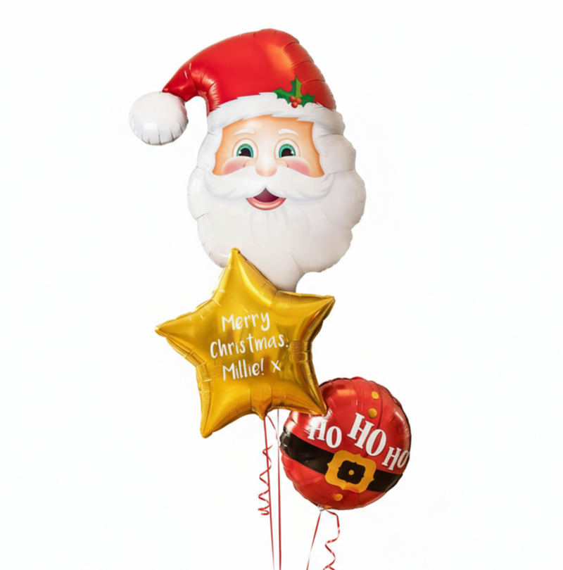 Personalised Balloon Bunch - Santa's on his Way Personalised Balloons