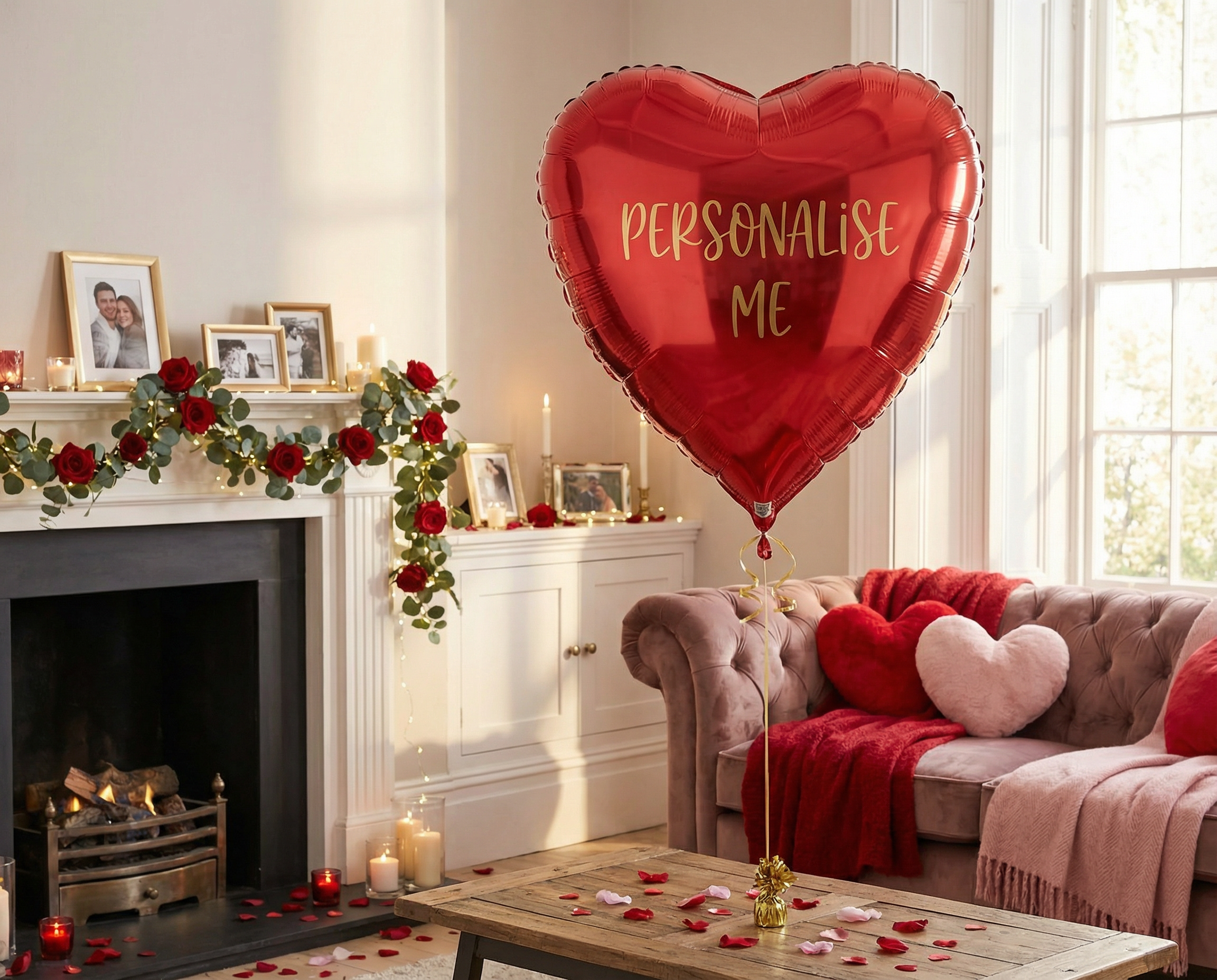 Personalised Large Valentines Heart Balloon Personalised Balloons