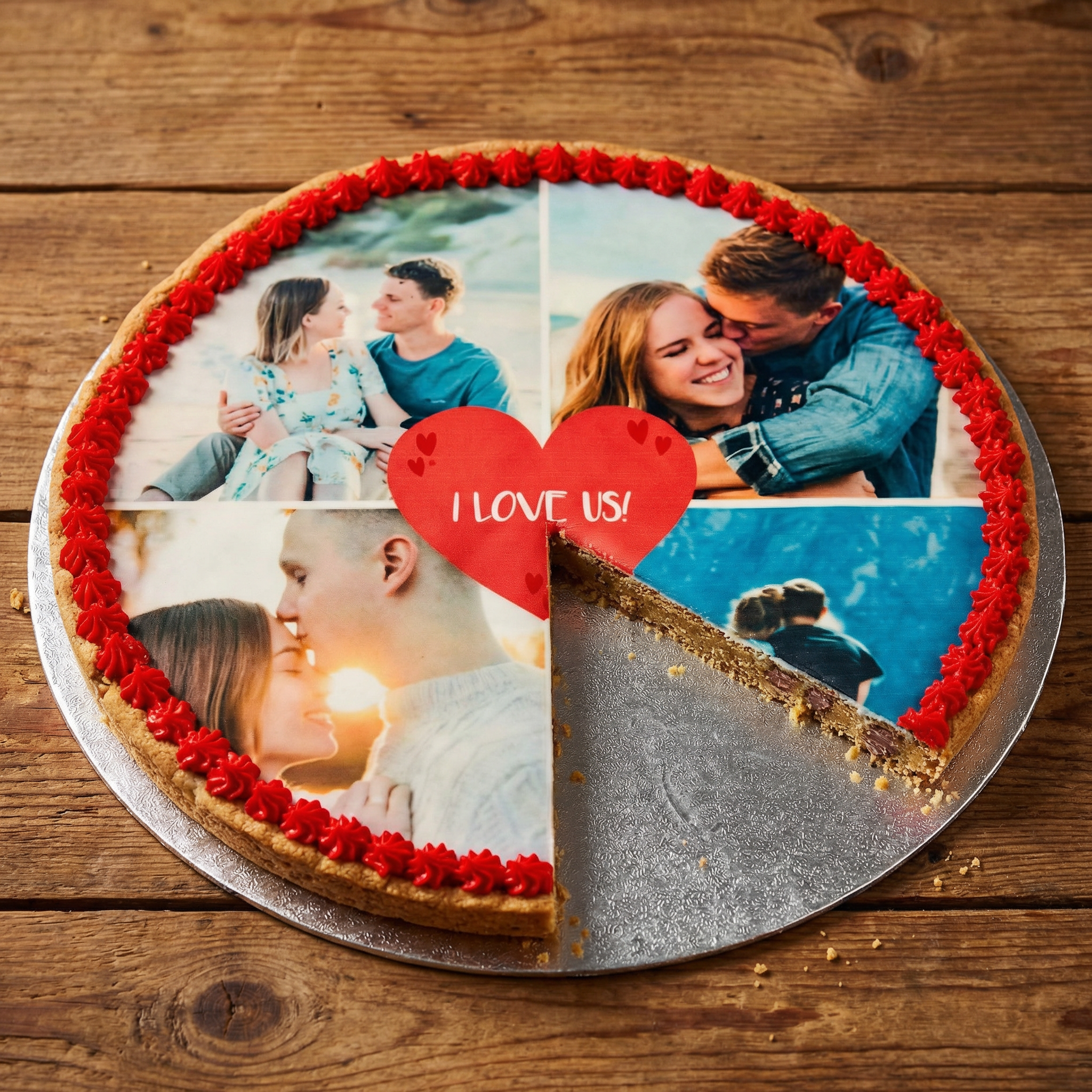 Giant Photo Personalised Valentine's Day Cookie Cookies & Cones