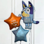 Personalised Inflated Balloon Bunch - Bluey Personalised Balloons