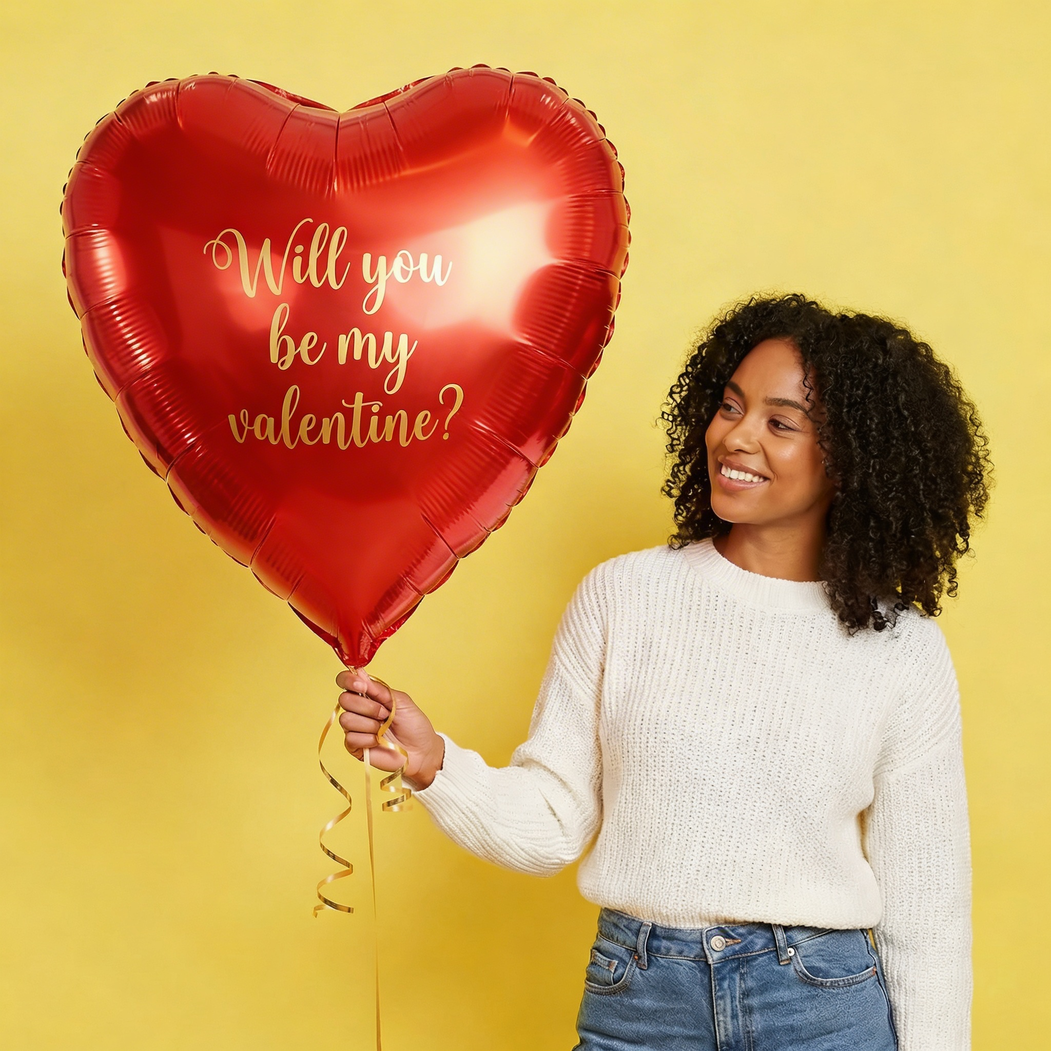Personalised Large Valentines Heart Balloon None Personalised Balloons