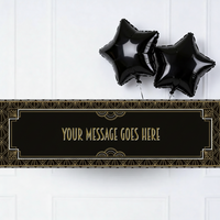 Hollywood Style Personalised Party Banner No Add 2 Star balloons Personalised Banner