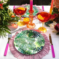 Palm Leaf Paper Party Plates (x8) Summer