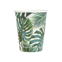 Palm Leaf Party Cups (x8) Summer