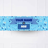 Blue Age Personalised Party Banner No None Personalised Banner