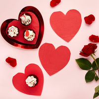 Heart Shaped Napkins Pack of 16 Party Pieces