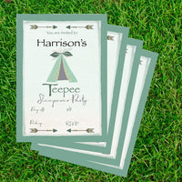 Personalised Sleepover Invitations - Green Festival