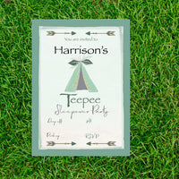 Personalised Sleepover Invitations - Green Festival