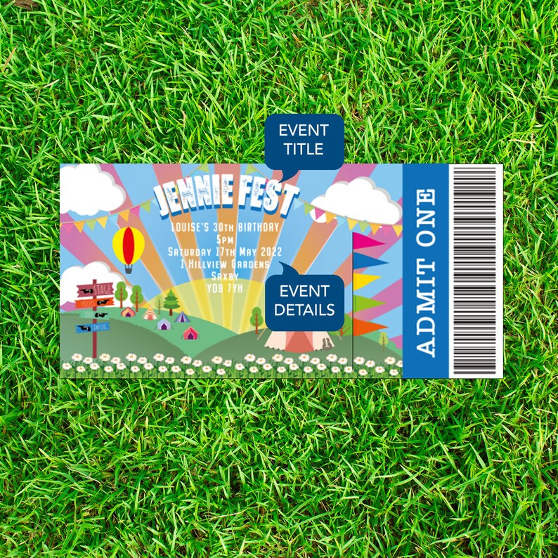 Personalised Festival Camp Invitations