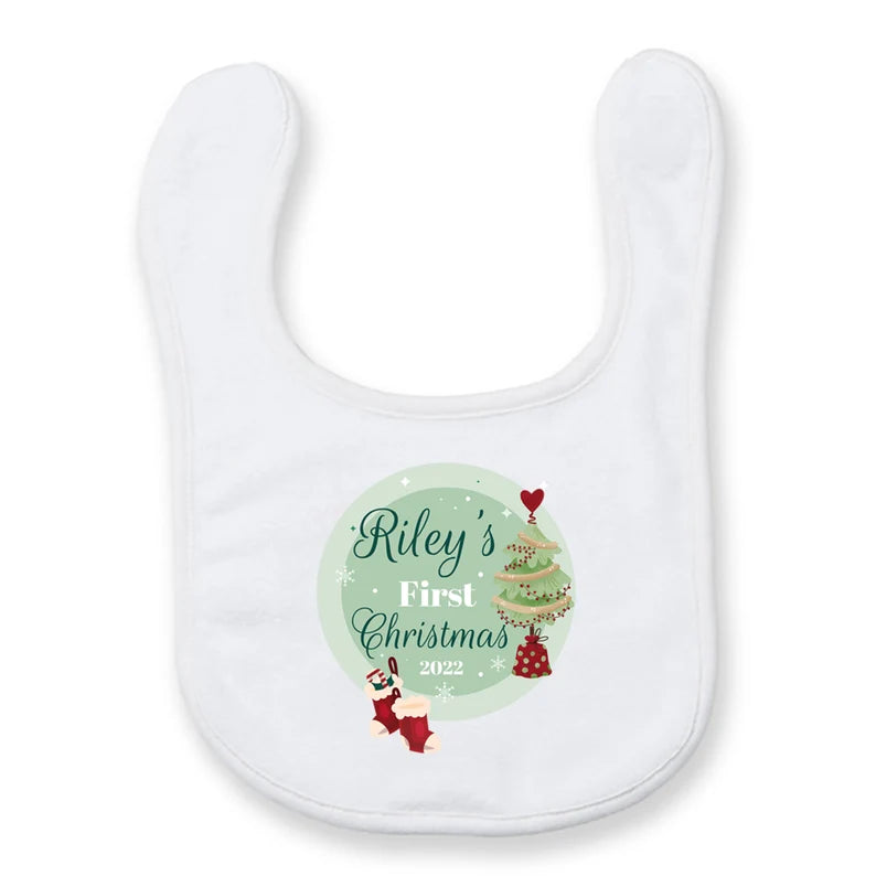 Personalised Baby's 1st Christmas Bib