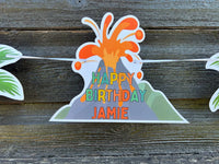 Personalised Dinosaur 5m Cut-out Banner with photo