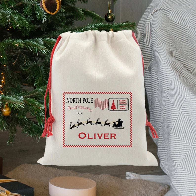 Personalised Special Delivery Santa Sack