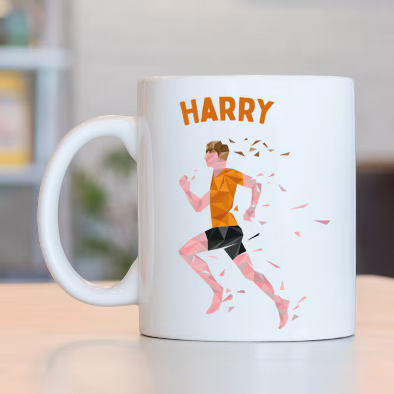 Personalised Runner Man Mug Monster Parties
