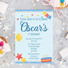 Personalised 1st Birthday Blue Invitations