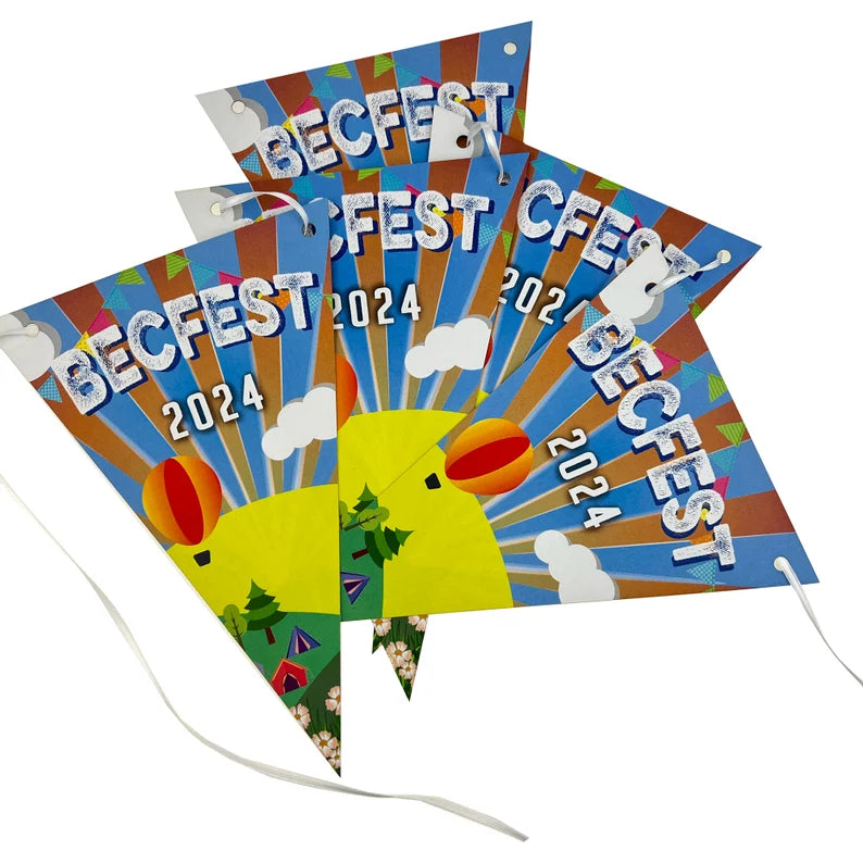Personalised Festival Camp Pennant Bunting Banner Monster Parties