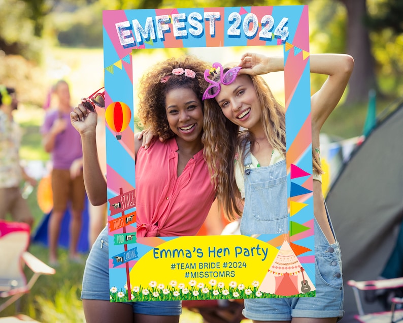 Personalised Festival Camp Selfie Frame