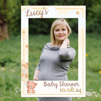 Personalised Teddy Baby Shower Selfie Frame