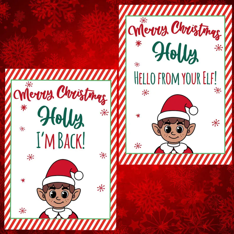 Personalised Elf Prop Activity Bundle