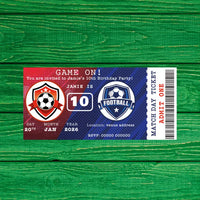 Personalised Football Invitations