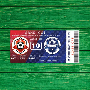 Personalised Football Invitations