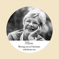 Personalised Missing You Photo Memorial Christmas Bauble