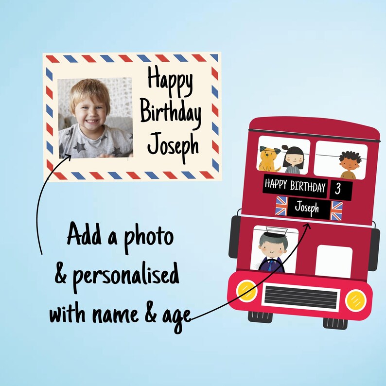 London Bear Cut-out Banner with Photo Monster Parties