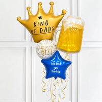 Personalised Inflated Balloon Bouquet - Cheers Beer Yes Personalised Balloons