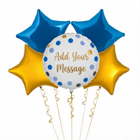 Personalised Blue Dots Balloon Personalised Balloons